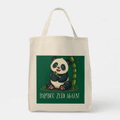 Schattige Panda Knuffelen Bamboe Schattige Cartoon Tote Bag (Achterkant)