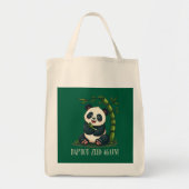 Schattige Panda Knuffelen Bamboe Schattige Cartoon Tote Bag (Voorkant)
