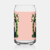 Schattige Panda Knuffelen Bamboe Schattigee Cartoo Blikvorm Glas (Links)