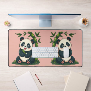Schattige Panda Knuffelen Bamboe Schattigee Cartoo Bureaumat