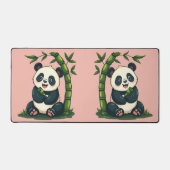 Schattige Panda Knuffelen Bamboe Schattigee Cartoo Bureaumat (Voorkant)