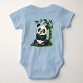 Schattige Panda Knuffelen Bamboe Schattigee Cartoo Romper (Achterkant)