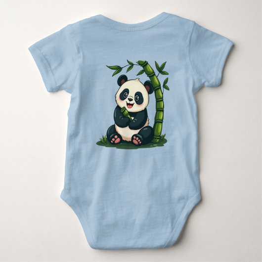 Schattige Panda Knuffelen Bamboe Schattigee Cartoo Romper (Achterkant)