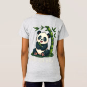 Schattige Panda Knuffelen Bamboe Schattigee Cartoo T-shirt (Achterkant)