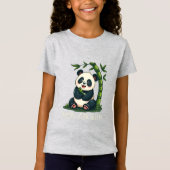 Schattige Panda Knuffelen Bamboe Schattigee Cartoo T-shirt (Voorkant)