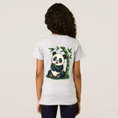 Schattige Panda Knuffelen Bamboe Schattigee Cartoo T-shirt (Achterkant volledig)
