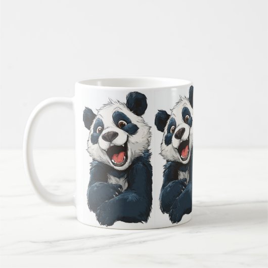 Schattige panda koffiemok (Links)