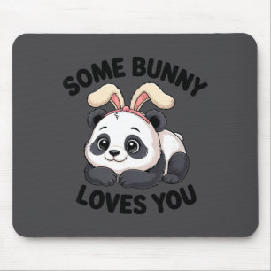 Schattige Panda Konijn Een Konijn Houdt Van Jou  Muismat