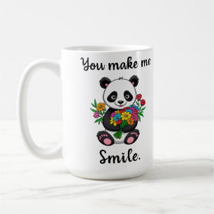 Schattige panda laat me glimlachen koffiemok