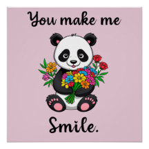 Schattige Panda Laat Me Glimlachen