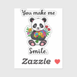 Schattige panda laat me glimlachen sticker