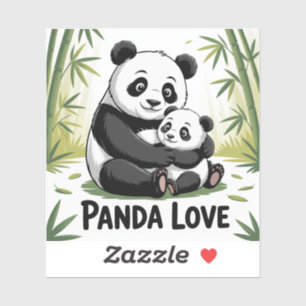 Schattige panda liefde terug naar school sticker