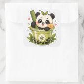 Schattige Panda Matcha Bubble Tea Sticker | Kawaii (Tas)