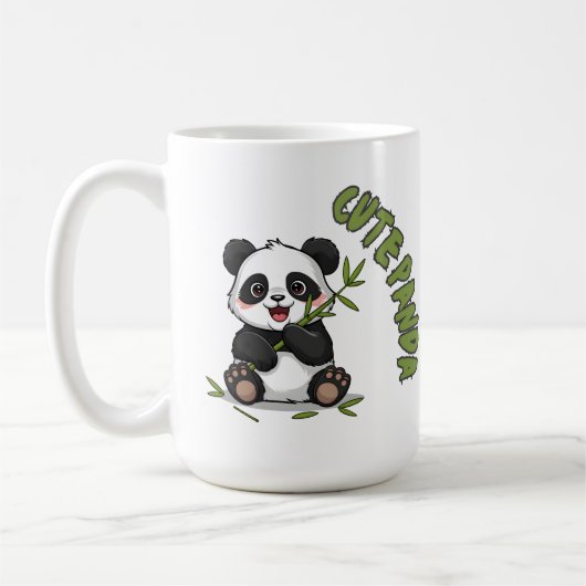 Schattige Panda met Bamboe - Aardig  Koffiemok (Links)
