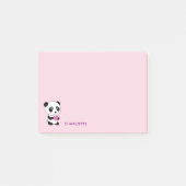 Schattige Panda met een Roze Hart Persoonlijke Naa Post-it® Notes (Voorkant)