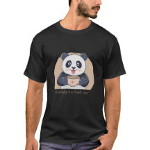 Schattige Panda met Koffie – Elke Dag is een Nieuw