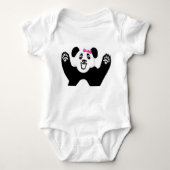 Schattige Panda met roze Bow Romper (Voorkant)