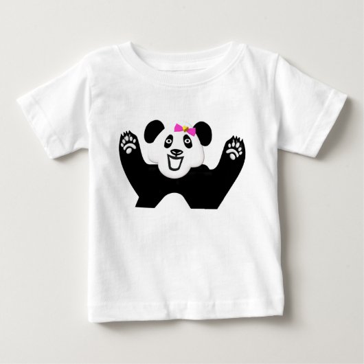 Schattige Panda met Roze Strik (Voorkant)
