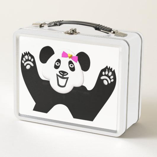 Schattige Panda met Roze Strik (Voorkant)