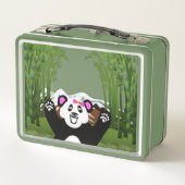 Schattige panda met roze strik (Achterkant)