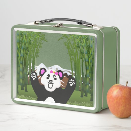 Schattige panda met roze strik (In situ)