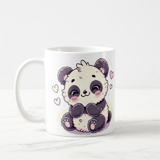Schattige panda met zoete sereniteit koffiemok (Links)