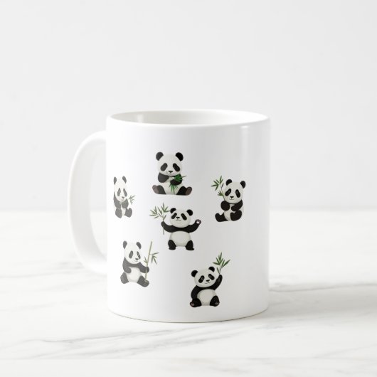 Schattige Panda Mok met Bamboo Design Cup (Voorkant links)