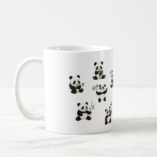 Schattige Panda Mok met Bamboo Design Cup (Links)