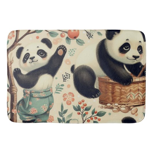 Schattige Panda naadloos schilderen Badmat (Voorkant)