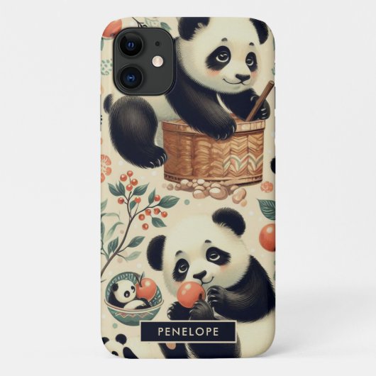 Schattige Panda naadloos schilderen Case-Mate iPhone Case (Achterkant)