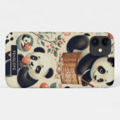 Schattige Panda naadloos schilderen Case-Mate iPhone Case (Achterkant (horizontaal))