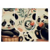 Schattige  Panda naadloos schilderen Groot Cadeauzakje (Voorkant)