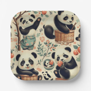 Schattige Panda naadloos schilderen Papieren Bordje