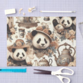  Schattige Panda naadloos schilderen Tissuepapier (Craft)