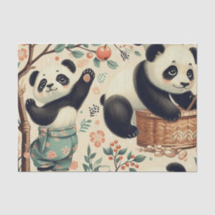 Schattige Panda naadloos schilderen Tissuepapier