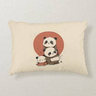Schattige panda-ontwerp accent kussen