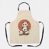 Schattige panda-ontwerp schort (Voorkant)