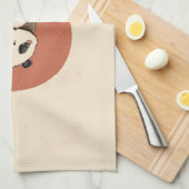 Schattige panda-ontwerp theedoek (Quarter Fold)
