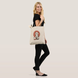 Schattige panda-ontwerp tote bag