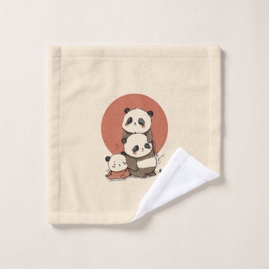Schattige panda-ontwerp washandje (Wasdoekje)