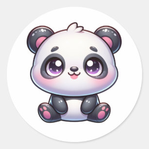 Schattige Panda Pal kawaii Ronde Sticker