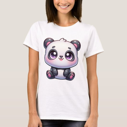 Schattige Panda Pal kawaii T-shirt (Voorkant)