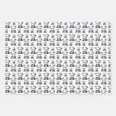 Schattige Panda Pattern Beer met groen en geschenk Inpakpapier Vel (Voorkant 2)