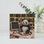 Schattige Panda Plushie zwangerschapsaankondiging Feestdagenkaart (Staand voorkant)