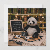 Schattige Panda Plushie zwangerschapsaankondiging Feestdagenkaart (Voorkant)