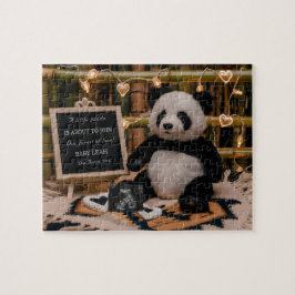 Schattige Panda Plushie zwangerschapsaankondiging Legpuzzel