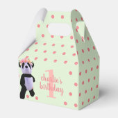 Schattige Panda Polka Dot Verjaardagsfeestje Favor Bedankdoosjes (Voorkant Zijde)