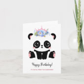 Schattige panda-prinses Gefeliciteerd  Kaart (Voorkant)