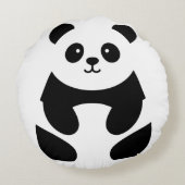 schattige panda rond kussen (Achterkant)