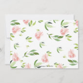 Schattige Panda Roze Bloemen Groen Verjaardagsfees Bedankkaart (Achterkant)